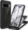 CENHUFO für Google Pixel 8 Pro Hülle, 360 Grad Schutzhülle mit eingebautem Displayschutz Robust Stoßfest Panzerhülle Cover Transparent Case Ganzkörper Handyhülle für Google Pixel 8 Pro 5G -Schwarz