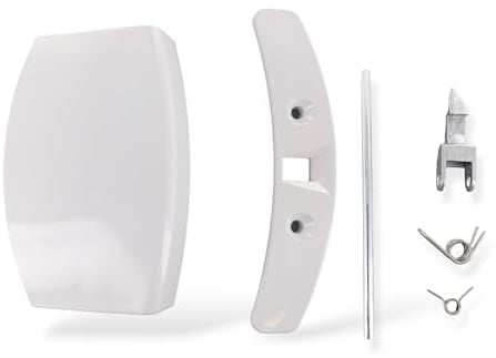 Dekarox Türgriff mit Schließnase für AEG Electrolux Zanussi 405508700/3 4055087003 100x60x25mm Kunststoff weiß für Waschmaschine Wäschetrockner wie AEG Lavamat