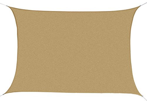 DecHome - Vela Ombreggiante Rettangolare 6x4 mt colore Sabbia