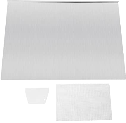 70 x 50 cm, tagliere da cucina in acciaio inox, tagliere su entrambi i lati, piano di lavoro in acciaio inox, per impastare, tagliare verdure, carne, frutta