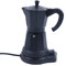 GAOUSD Moka Pot Caffettiera Moka Caffettiera Italiana 300 ml 6 tazze, Caffettiere Induzione con Manico e Bottoni Tappeto Caffè Incluso, Caffettiera Italiana Induzione(Nero)