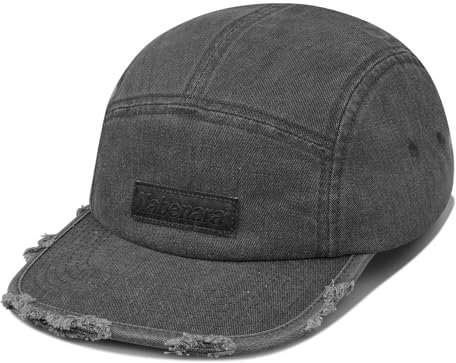CLAPE Flat Brim Snapback Cap Distressed 5 Panel Cap Damen Herren Waschbar Baumwolle Basecap UV Schutz Freizeit Baseballmütze Unstructured Dad Cap