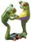 Generisch Froschpaar Figur, Yoga Frosch Gartenskulptur, Einzigartige Tier-Tischregaldekoration - Lustige Froschstatue, Gartenstatuen Froschpaar Aus Kunstharz Für Wohnzimmer Und Hausgarten