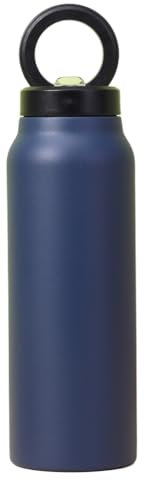 Yominerr Navy Blue Insulated Water Bottle with Magnetic Phone Holder, Made of Stainless Steel