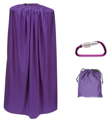 PATIKIL Spogliatoio Portatile, Lunghezza 3.94 Piedi Copertura Istantanea per Fasciatoio, Tenda per Privacy, per Gare di Campeggio in Barca Sulla Spiaggia, Viola Scuro