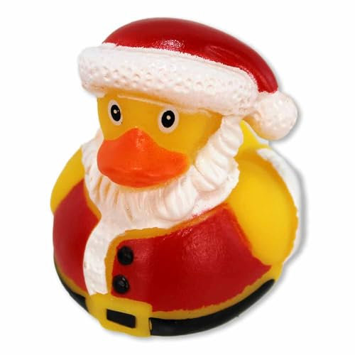 Badeente Weihnachtsmann – Ca. 5 cm Groß, Niedliches Motiv, Aus Vinyl, Tolle Geschenkidee