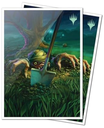 Ultra PRO - MTG Duskmourn 105ct Apex Deck Protector Sleeves Artwork of Exhume, 105 Standard Size Card Sleeves for Magic: The Gathering, Gloss Clear Front, Textured Print, Durable Card Protector