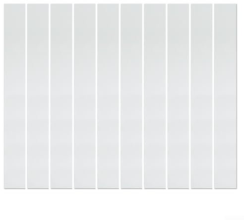 Zilimontt 10 tiras adhesivas de espejo acrílico, 20 x 5 cm de largo, adhesivo de pared de mosaico de espejo acrílico para decoración en dormitorios, baños, fondos de TV (plata)