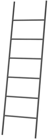 WPJBDS Standing Towel Rack Towel Stand Towel Holder 6 Tier Blanket Holder Blanket Ladder Rack Wall Mounted Metal Standing Towel Drying Storage Rack Towel Shelf Freestanding Towel Rack(Color:Black)