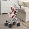 4 Passeggino con Telaio Leggero Passeggino Canna Multiposizioni, Compatto e Leggero, da 6 mesi a 4 anni, fino a 25 kg- Poggiapiedi - Cappotta regolabile, con un grande cesto D-rosa
