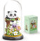 TRavesty Panda Flower Bouquet Building Block Set, Animals Flowers Plants Decor with Dust Cover, Creative DIY Animals Plants Bonsai Tree Building Kit, Home Office Decor Gifts for Adults Kids