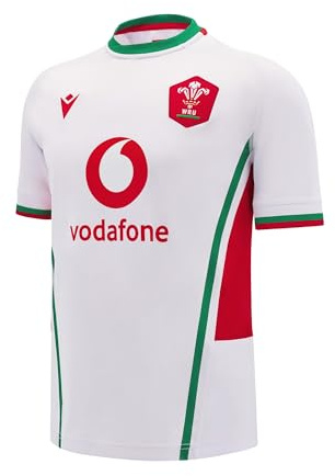 Macron Wales WRU 2024/25 Kids Six Nations Away Rugby Shirt