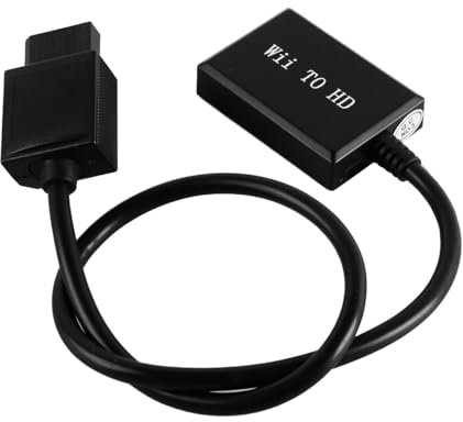 Ieron WII To HD Converter Wii To HD Video Converter Adapter Cable 1080P HD Cable Connector HDMI Audio Output Compatible For TV Monitor Projector TV