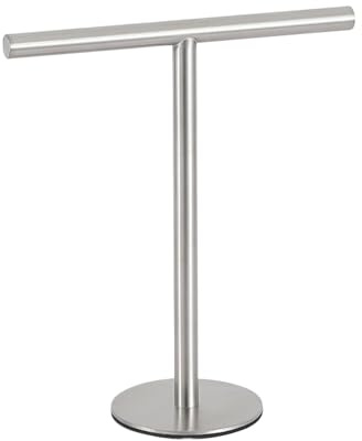 Duroecsain Porte-serviettes pour le plan de travail, porte-serviettes debout pour plan de travail, porte-serviettes pour plan de travail de salle de bain, en forme de T