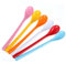 Nogeqi Lot de 6 cuillères à œufs colorées en plastique mélamine - Couleur : longues cuillères en plastique incassable - Robuste - Réutilisable - Plus stable pour le quotidien et l'extérieur