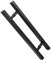 Scala Scorrevole contemporanea a Doppia Faccia in Acciaio Inossidabile, per Porte in Legno/Porte in Vetro/Porte Interne ed esterne/colore/60 cm*40 cm