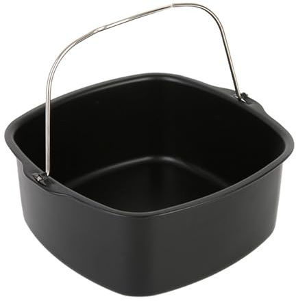Zetqhuu Heißluftfritteuse Quadratische Kuchenform, Hitzebeständig Luftfritteuse Zubehör, Aluminiumstahl, Antihaftbeschichtung
