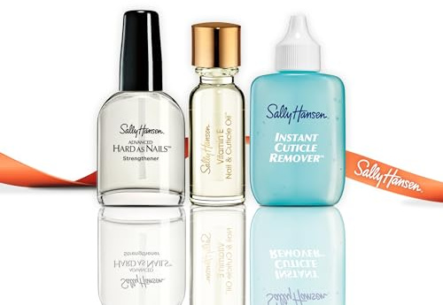 Sally Hansen Instant Cuticle Remover 29.5ml, Vitamin E Nail And Cuticle Oil 13.3ml, Hard As Nails 13.3ml