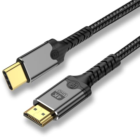 baolongking USB C to HDMI cable 4K@60Hz, Thunderbolt 3/4/5/, HDMI 2.0 HDR compatible with iPhone 16/17, MacBook iPad Pro/Air, iMac, iPad, Mac Mini, Galaxy S25, etc. (1M)