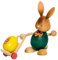 Stupsi Hase mit Ei auf Trolley