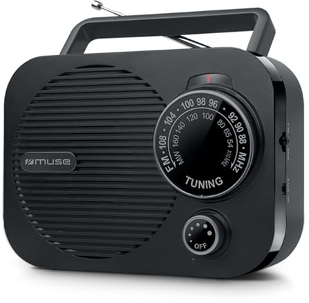 Muse m-050 R Tragbar FM/MW-Radio - AUX-Eingang/klein, batteriebetrieben, Kofferradio