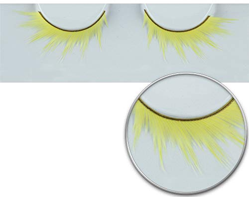 Grimas professionelle Fashionwimpern | Nummer 268 - Hellgelb mit dunklem Rand | Hochwertige falsche Wimpern in besonderem Design für Karneval, Theater, Halloween und mehr