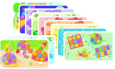 PlayMais 160086 - Card Set Fun To Learn Colors und Forms, Bastelset