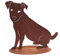 Hund Jack Russell Terrier Edelrost Rost Gartendekoration Hunde Metall Tier + Original Pflegeanleitung von Steinfigurenwelt