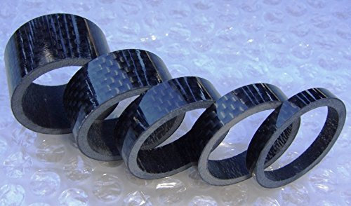 Ahead - Juego de espaciadores de potencia (1/8, 3/5/8/10/15/20 mm, carbono brillante)