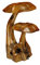 Kinaree Teak Wurzelholz Figur Pilz Geflecht - 45-55cm Garten Dekoration Skulptur handgefertigt