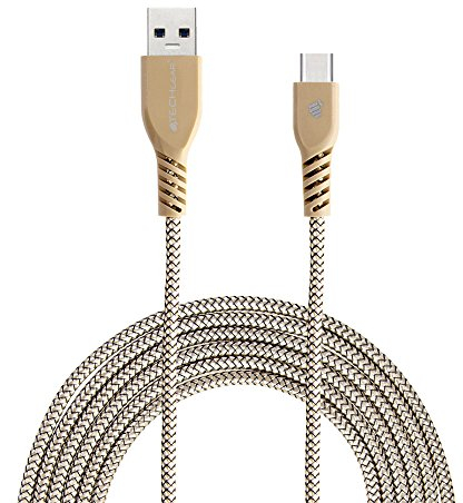 TECHGEAR Cavo USB C intrecciato per ricarica e sincronizzazione dati, extra lungo [2 m), ad alta resistenza, compatibile con Samsung Tab S6 Lite, A9 Plus / A9 A8 A7 / Lite, S9 S8 S7 Plus/Ultra, Active