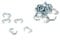 EVERLASTO Confezione da 100 morsetti in acciaio per corde elastiche da 4 mm a 6 mm