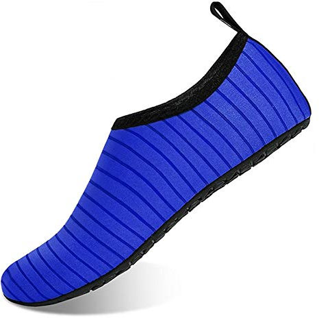 Funnie EUFUN16-WS Hommes Femmes Enfants Barefoot Chaussures d'eau Séchage Rapide Slip-on Sports Aqua Chaussures de Yoga, Bleu, 40/41