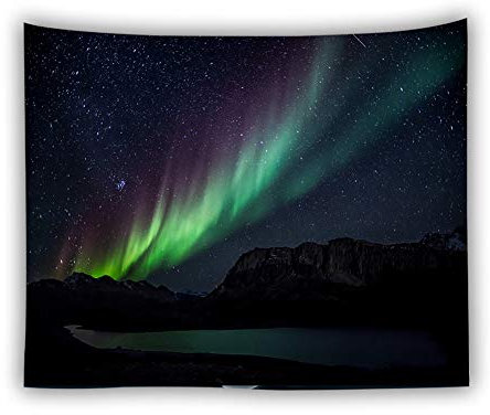 Luofanfei Tapisserie Sternenhimmel Psychedelic Wandtücher Wandteppich Aurora Sternenhimmel Muster Hausdekor Tuch Wandtuch Wandbehang 200X150cm