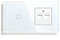 BSEED Touch-Schalter für Glaswandleuchte 1 Fach 1 Weg mit 2 USB-Ladeanschlüssen 100-220V Steckdosen Weiß