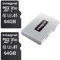 Integral 64GB 2-pack Micro SD Card with a 12 Slot Protective Metal Card Case - 4K Ultra-HD Video Premium High Speed Up to 100MB/s Read Speed - Microsdxc V30 UHS-I U3 C10 A1