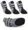 PETCUTE Hundeschuhe Pfotenschutz Wasserdicht Hunde Schuhe Anti-rutsch Schneeschuhe für Hunde mit Reflektierendem Rieme(Schwarz L-5.3 * 4.0 cm)