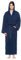 Arus Peignoir de bain pour hommes avec capuchon, longueur chevill, taille homme: L Long, taille unisexe: L-XL Long, Bleu foncé