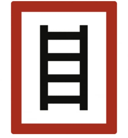 Anleiterstelle Schild Aufkleber Stelle zum Anleitern DIN 4066 Feuerwehr