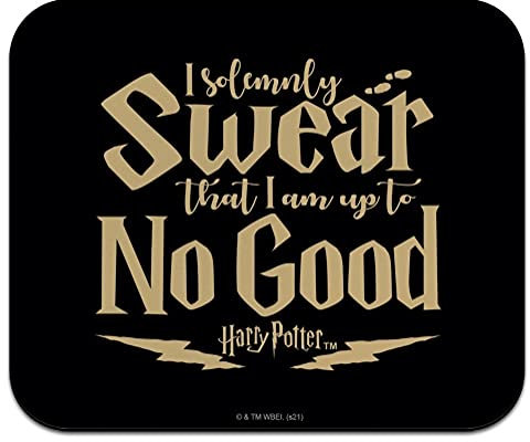 Harry Potter I Am Up to No Good Low Profile Thin Rubber Mousepad