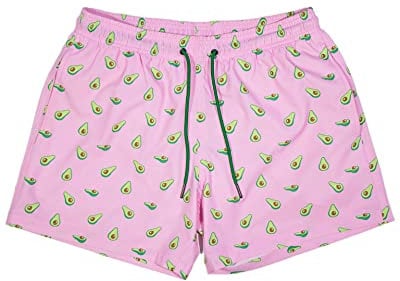 Roits Costume Uomo Mare Fantasia – Pantaloncini da Bagno Asciugatura Rapida con Stampe Spiaggia - Avocado Rosa L