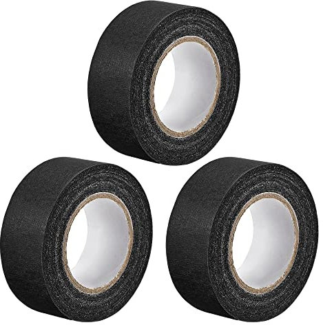 sourcing map Lot de 3 rouleaux de ruban de masquage noir 25 mm x 20 m