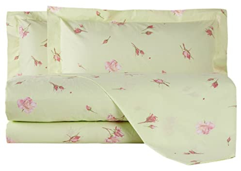 Mirabello Milano Bettwäsche-Set für Doppelbett aus feinem Perkal aus Baumwolle Art. La Vie En Rose