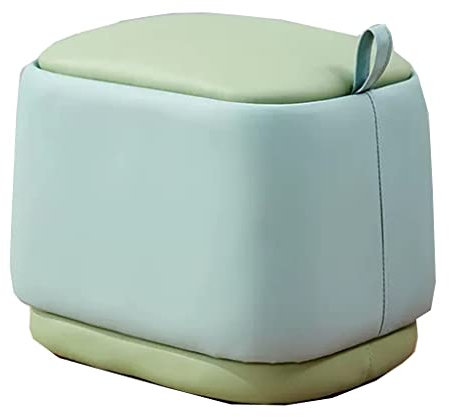 GIZNXBA Kleiner Fußhocker Gepolstert, Fußstütze Für Couch, Technologie Tuch Kleiner Fußhocker Rechteckig Bank Würfel Für Zimmer Wohnzimmer Schlafzimmer, Büro, Hotel (Color : /Light Green)