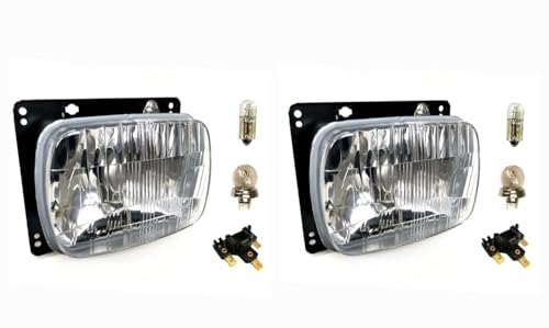 MelTruck® 2x Scheinwerfer R2 Fernlicht Positionslicht Abblendlicht Traktor New Holland Glühbirnen 12V Stecker