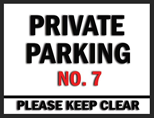 Personalised Private Parking Name Number Custom Signs Metal Wall Space Printed (Aluminium A5 (200x150mm) Approx)