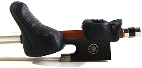 TUOREN Schwarzer Violine-Bogenhalter mit 4 Saiten, Bogengriff, Partner-Violine/Viola, Lehrhilfe, Zubehör für Kinder und Erwachsene, zum Lernen von Violinen