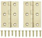 WARESHARK Door Hinges 3 76mm Ball Bearing 1 Pair Pack of 2 Hinge with Screws Polished Brass Finish [75mm x 50mm x 1mm]