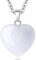 XIANNVXI Kristalle Bergkristall Kette Liebe Herz Bergkristall Anhänger Halskette Damen Silber Heilung Kristall Heilstein Edelsteine Reiki Schmuck Valentinstag Geschenke