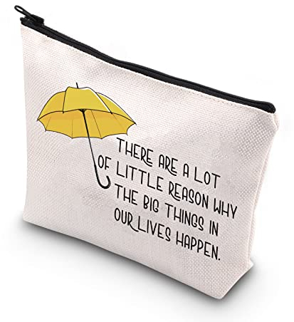 WCGXKO Himym-Fans-Make-up-Tasche mit Reißverschluss, Lives Happen, Reißverschluss